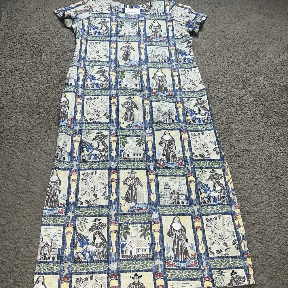 Reyn Spooner Dietrich Varez Father Damien Women's Long Dress Size‎ M RARE